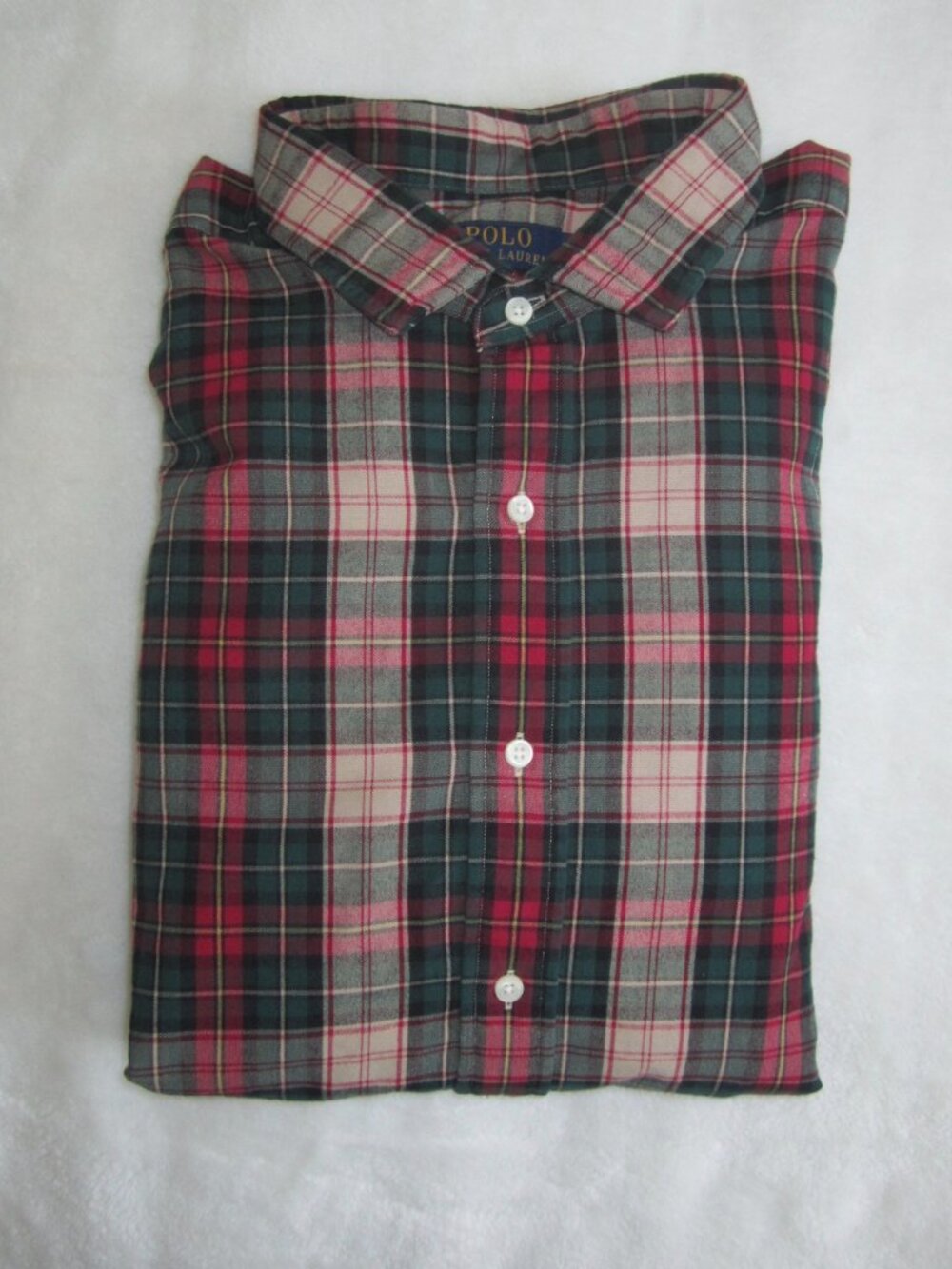 POLO RALPH LAUREN Plaid Shirt Heavy Cotton Men's 3XB